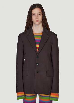 Marni Single Breasted Blazer Brown mni0249009