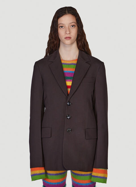 Thom Browne Single Breasted Blazer Dark Blue thb0253005