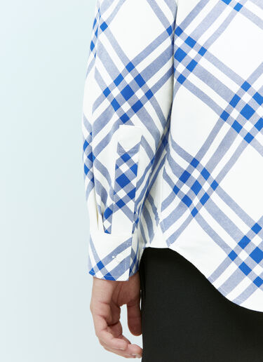 체크 면 셔츠 Burberry 체크 면 셔츠 화이트 bur0154004