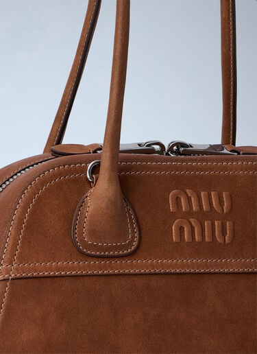 LN-CC® - Miu Miu: Vivant Suede Handbag - Brown Miu Miu Vivant Suede Handbag Brown miu0266027