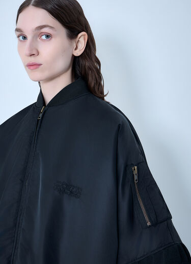 MM6 Maison Margiela Zip-Front Poncho Black mmm0264001