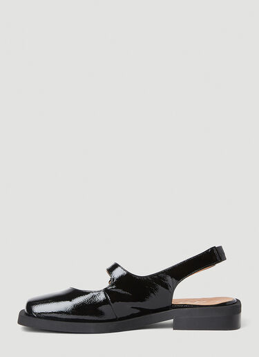 GANNI Mary Jane Slingback Shoes Black gan0252033