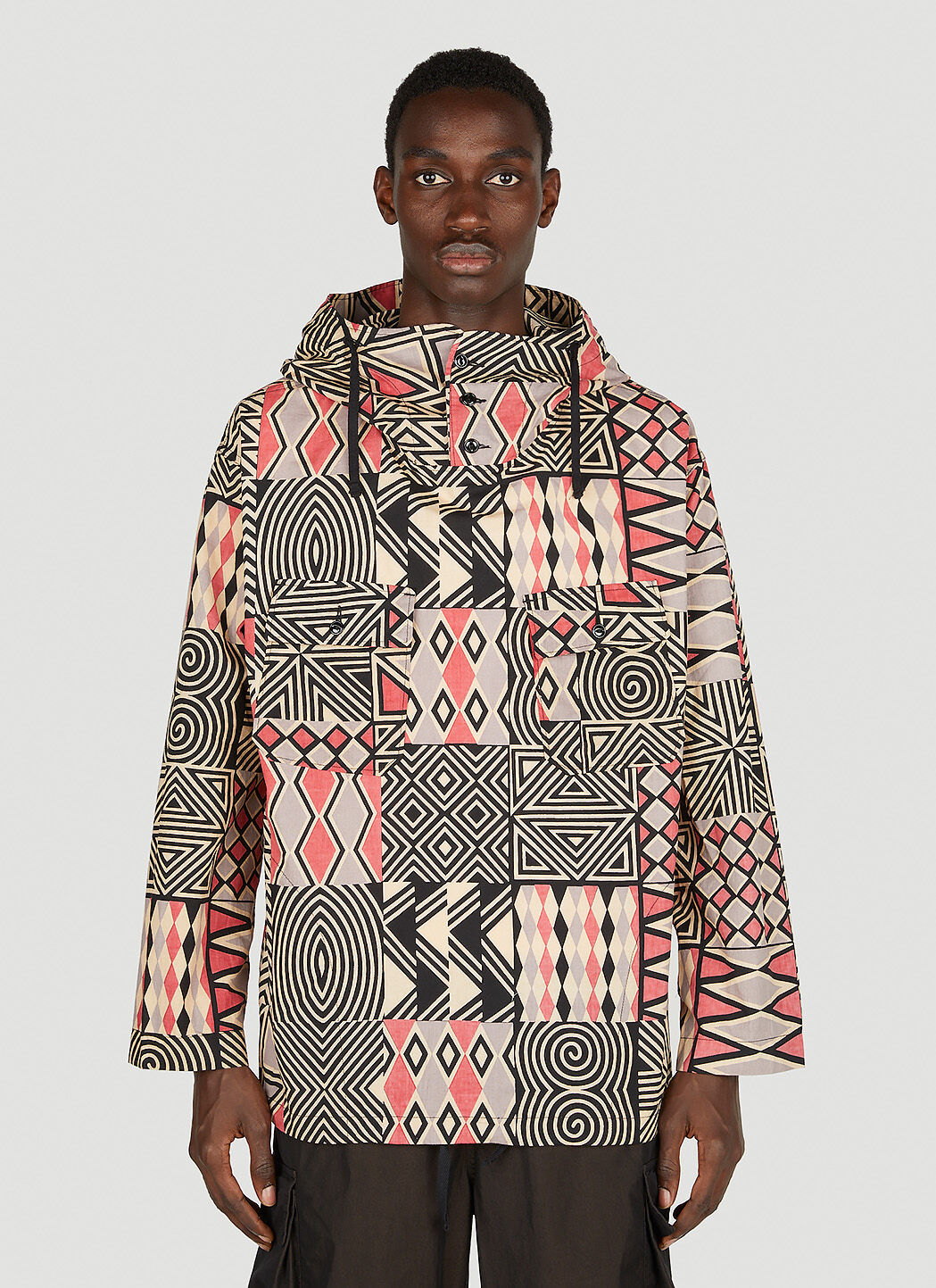 Engineered Garments Men's' Cagoule Shirt in Black | LN-CC®