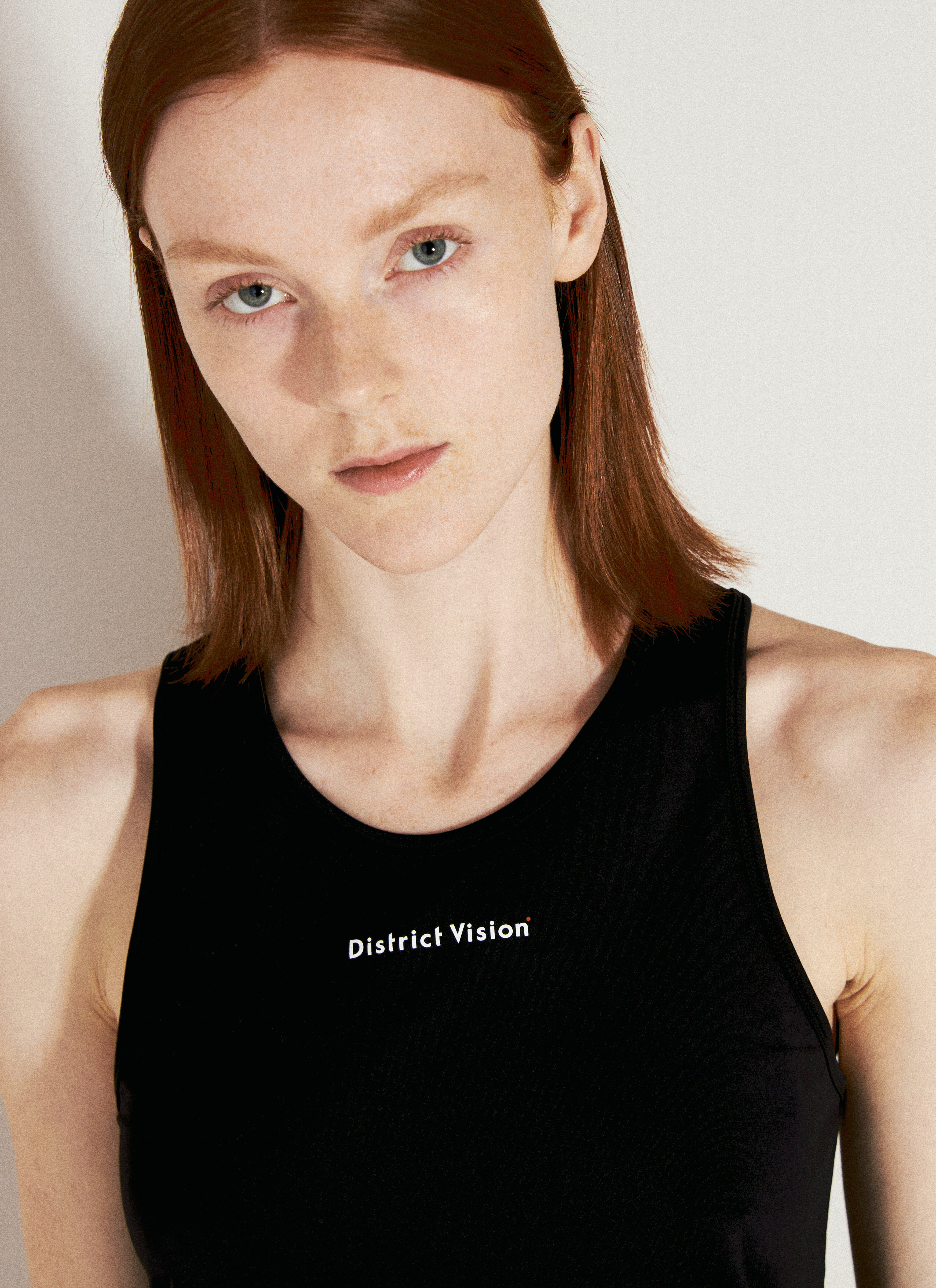 District Vision Women's' Lightweight Singlet Vest in Black | LN-CC®