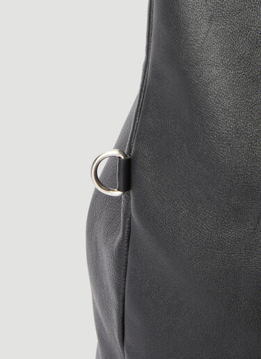 Dries Van Noten Leather Flap-Over Tote Bag Black dvn0156045