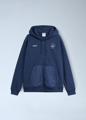 adidas SPZL Logo Motif Hooded Sweatshirt Navy adi0162158