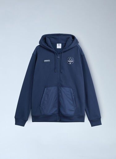 Logo Motif Hooded Sweatshirt adidas SPZL Logo Motif Hooded Sweatshirt Navy adi0162158
