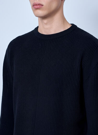 LN-CC® - Rick Owens: Fisherman Round Neck Sweater - Black Rick Owens Fisherman Round Neck Sweater Black ric0165038