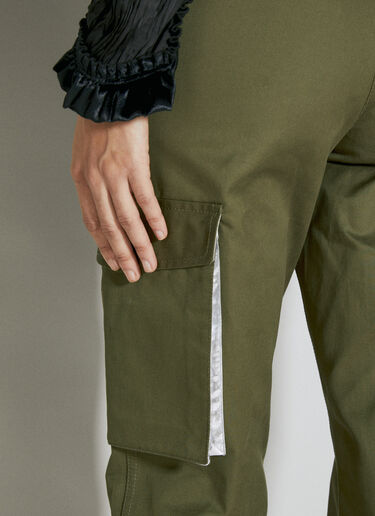 Rabanne Twill Cargo Pants Green pac0253011