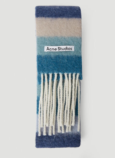 Acne Studios Logo Patch Scarf Blue acn0152051