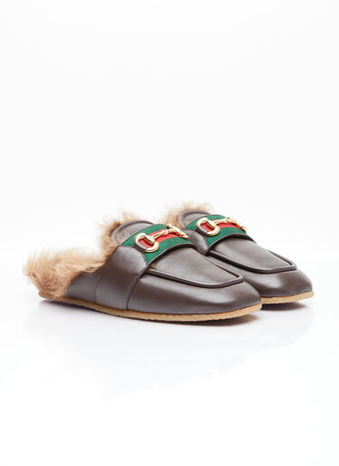 Gucci 马衔扣拖鞋 棕色 guc0154027