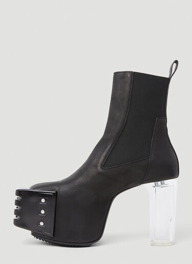 Rick Owens Clear Heel Boots Black ric0153027