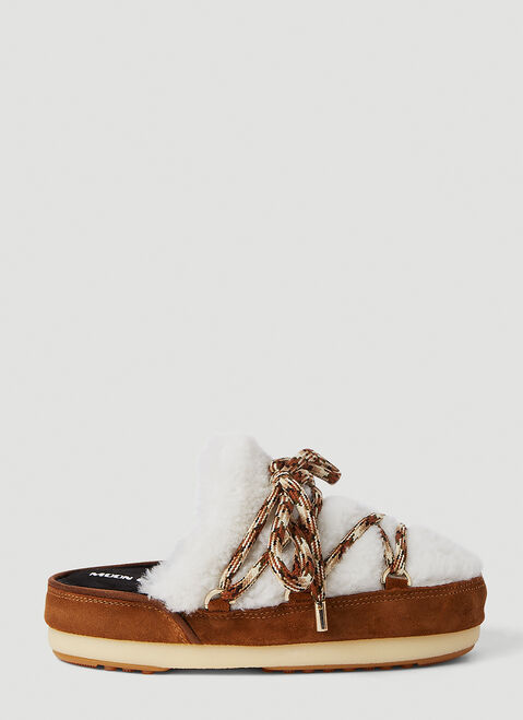Moon Boot Shearling Mules Black mnb0346006