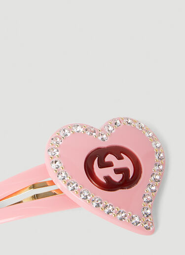장식 디테일 헤어 클립 Gucci 장식 디테일 헤어 클립 핑크 guc0253167