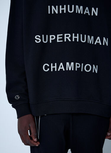 Rick Owens x Champion Text Print Sweatshirt Black roc0161003