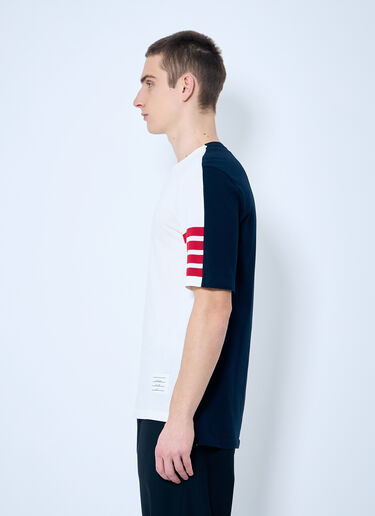 Thom Browne 撞色四杠 T 恤  白色 thb0160003