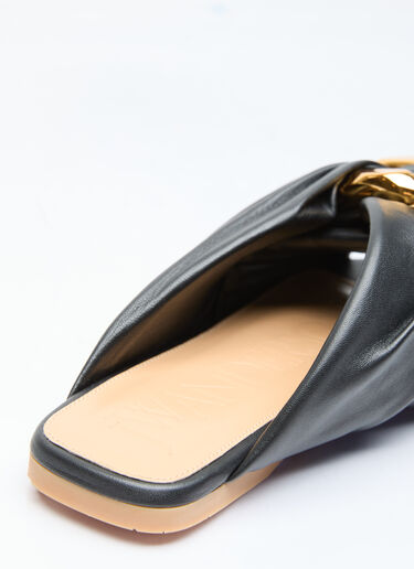 JW Anderson Corner Leather Flats Black jwa0255004