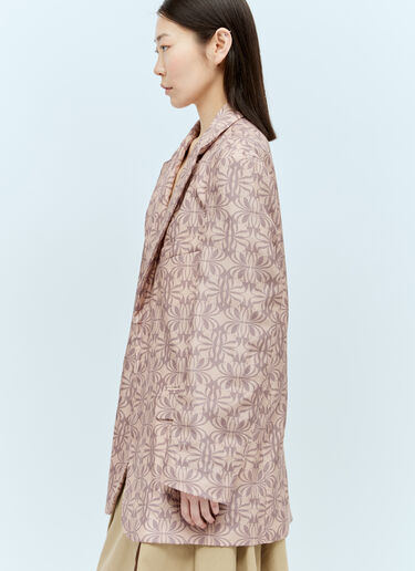 Dries Van Noten 프린트 실크 블레이저  핑크 dvn0256028