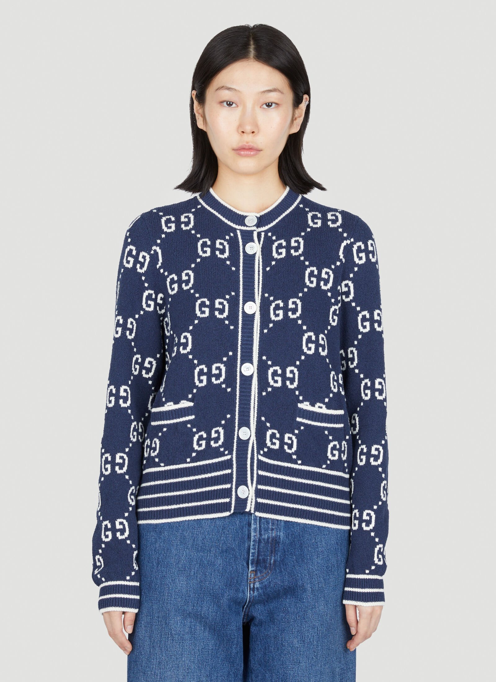 Gucci navy cardigan cheap