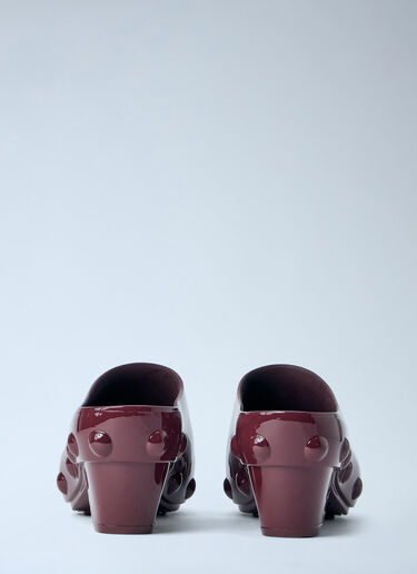 Bottega Veneta Gondola Studded Rubber Mules Burgundy bov0264039