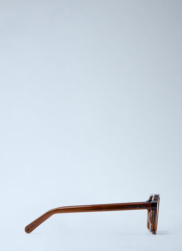 Retrosuperfuture x MM6 Geometric Frame Sunglasses Brown rmm0364005