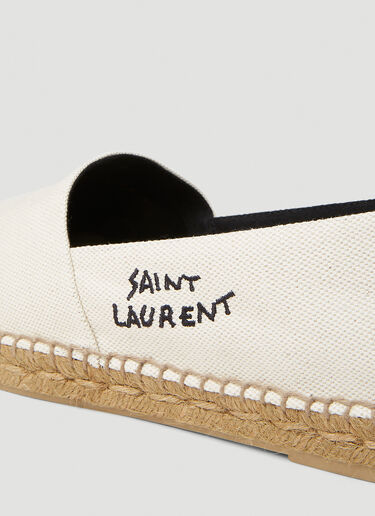 Logo Embroidery Espadrilles Saint Laurent Logo Embroidery Espadrilles Beige sla0151042