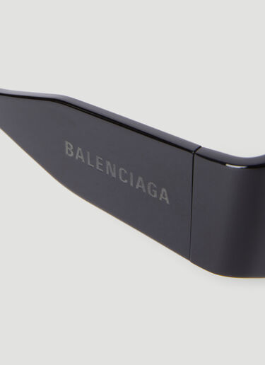 Balenciaga Paper Rectangle Sunglasses Black bcs0355008