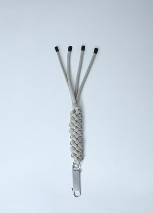 Moncler x Rick Owens Braided Rope Keychain White mcs0363026