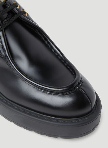 Logo Lace-up Shoes Miu Miu Logo Lace-up Shoes Black miu0254033