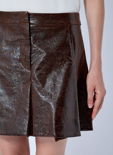 Sportmax Pleated Mini Skirt Brown spx0265018