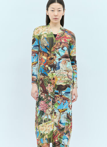 Aurora Jungle Coat Pleats Please Issey Miyake Aurora Jungle Coat Multicolour plp0255011