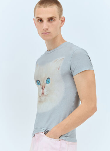 Acne Studios Cat Glitter T-Shirt Blue acn0158011