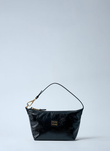Miu Miu Patent Naplack Shoulder Bag Black miu0259043