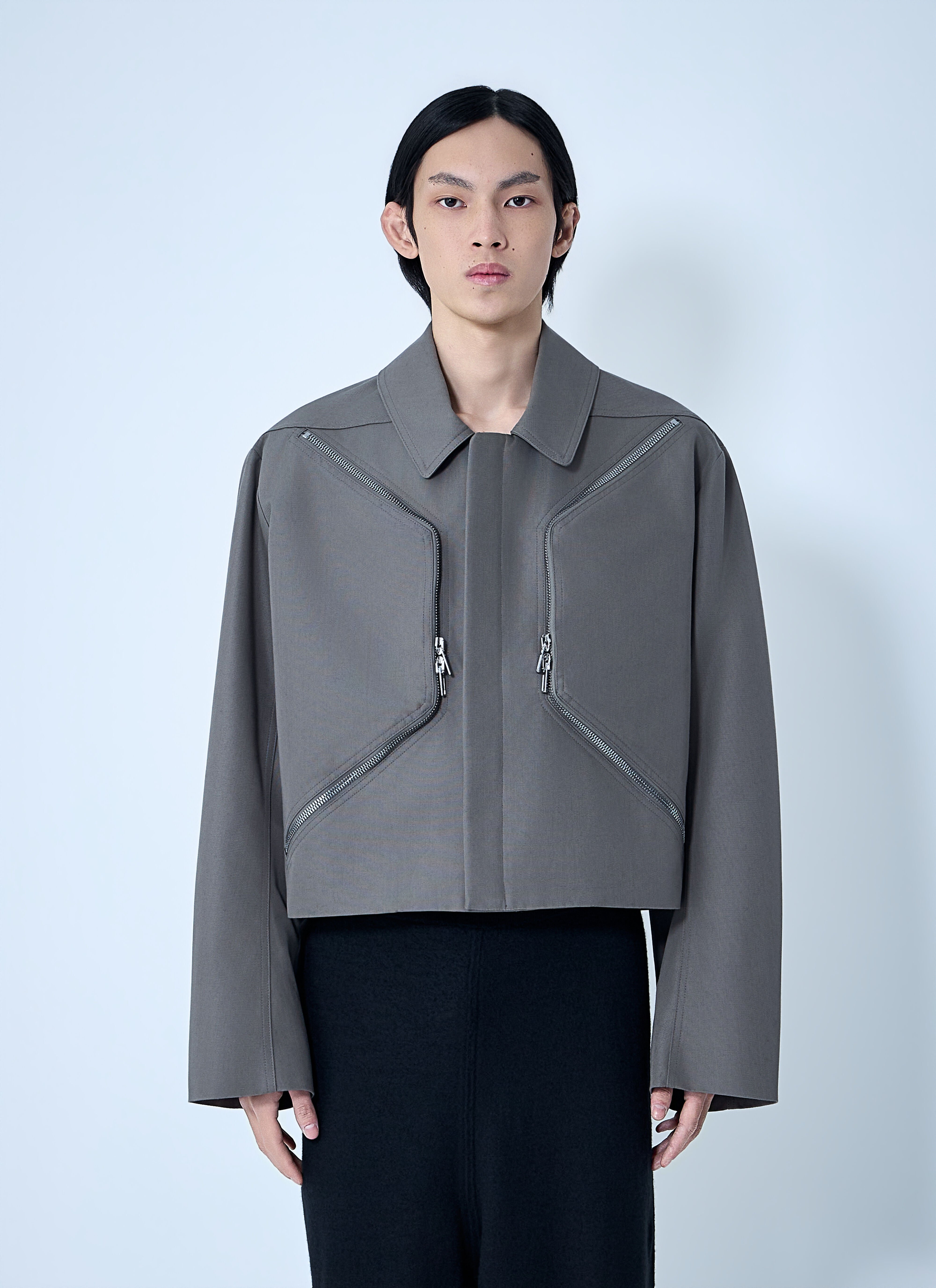 Rick Owens Men's' Heizer Mac Jacket in Grey | LN-CC®