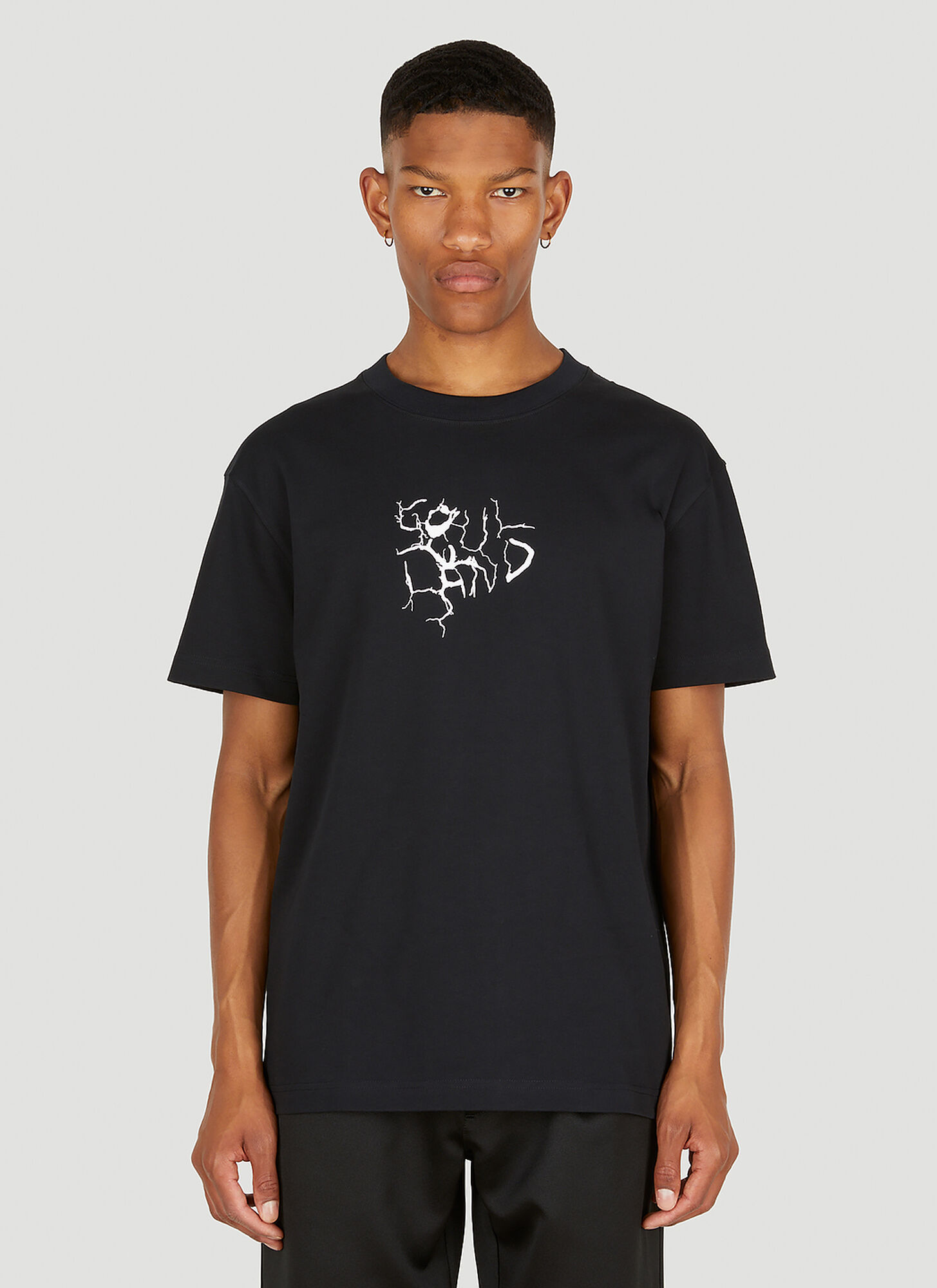 Soulland Lightening Logo T-shirt Male Black