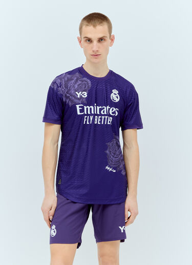 Y-3 x Real Madrid Logo Applique Jersey T-Shirt Purple rma0156001