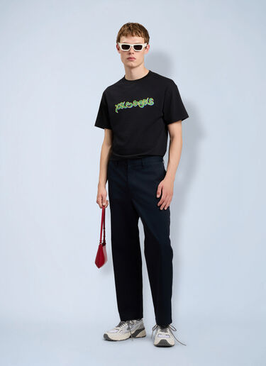 LN-CC® - Palm Angels: Thai Logo T-Shirt - Black Palm Angels Thai Logo T-Shirt Black pma0164031