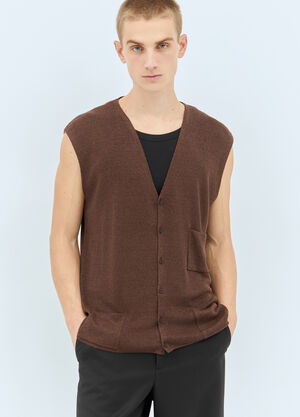 The Row Tarik Vest Brown row0159001