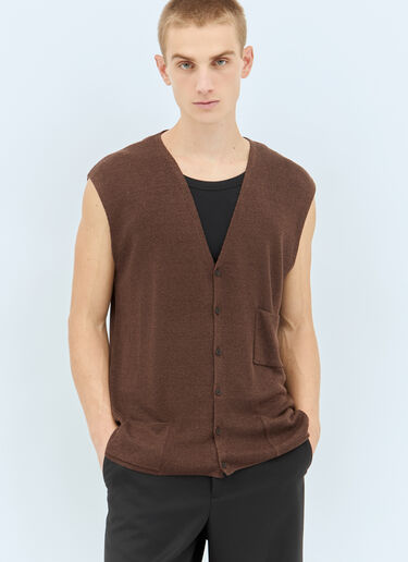 The Row Tarik Vest Brown row0158005