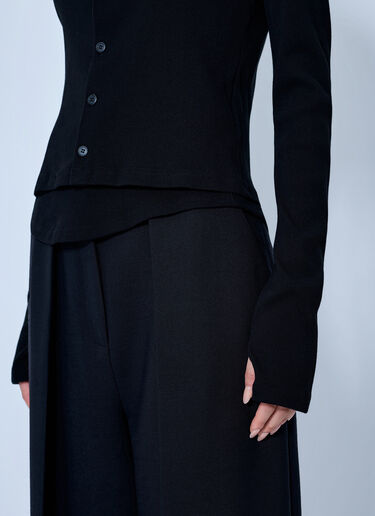 LN-CC® - LIMI Feu: C/ Rib Layered Cardigan T - Black LIMI Feu C/ Rib Layered Cardigan T Black lmf0263004