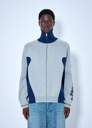 Balenciaga Zip-Up Track Jacket Grey bal0165016