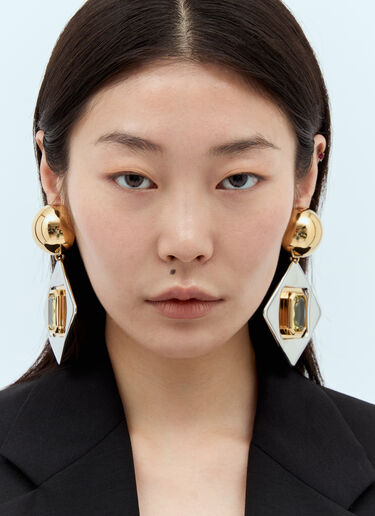 Saint Laurent Geometric Earrings Gold sla0256030