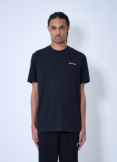 Moncler x FRGMT Hiroshi Fujiwara 徽标图案 T 恤 黑色 mfr0160057