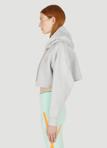 adidas by Stella McCartney Cropped Hooded Sweatshirt Grey asm0248024