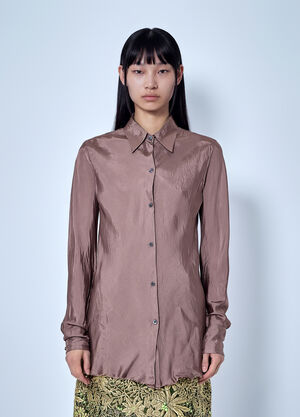 Dries Van Noten Calima Fitted Viscose Shirt Purple dvn0266009