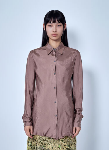 LN-CC® - Dries Van Noten: Calima Fitted Viscose Shirt - Purple Dries Van Noten Calima Fitted Viscose Shirt Purple dvn0266009