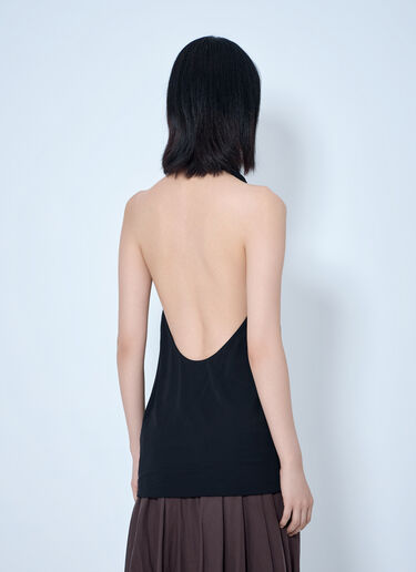 Toteme Twisted Jersey Halter Top Black tot0265007