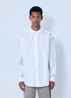 The Row Cotton Poplin Long-Sleeve Shirt White row0164002