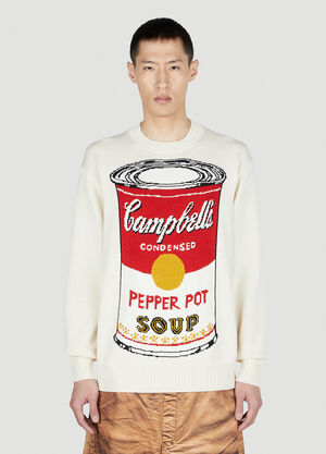 Junya Watanabe Soup Andy Warhol Sweater White jwn0152003