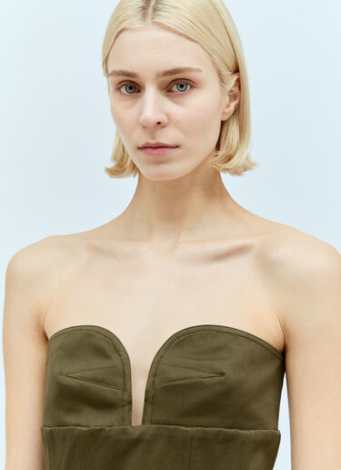 Max Mara 개버딘 코르셋  그린 max0256061